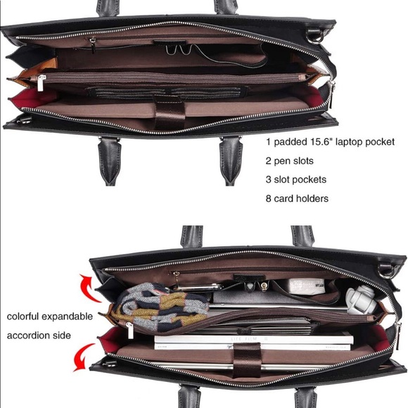 Cluci briefcase leather for woman - Picture 3 of 8